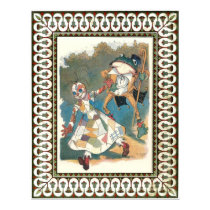 Template - Decorative Colorful Lithographed Border posters