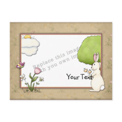 Template - Easter design with bunny postcard