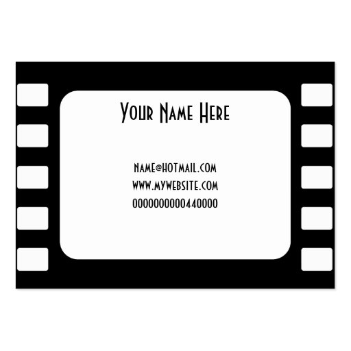 Template, Film Template Business Cards (back side)