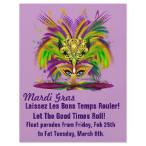 Template Flyer Mardi Gras