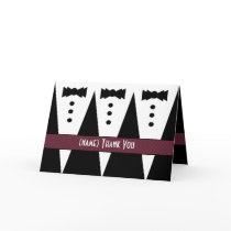 Template for GROOMSMEN Thank You - 3 Tuxedos cards by JaclinArt Template for GROOMSMEN Thank You - 3 Tuxedos cards