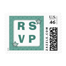 Template - Green Star Frame Design Stamps
