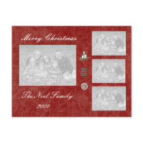 TEMPLATE - Holiday Photo Card postcards