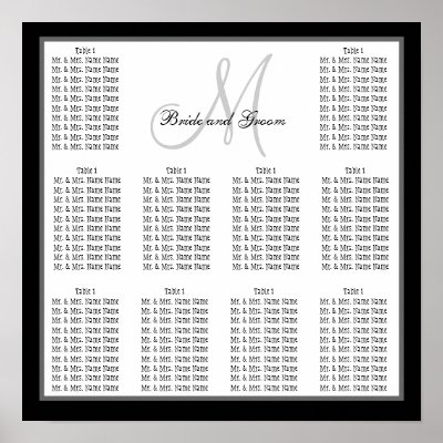Powerpoint Wedding seating chart template