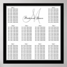 Template Monogram Wedding Seating Chart Poster