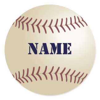 Template Name Baseball Sticker / Seal sticker