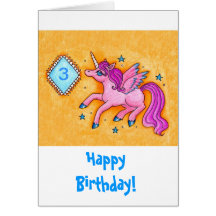 Template Pegasus Unicorn Birthday card