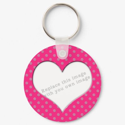 Template "Pink with Flowers" Keychains by karanta