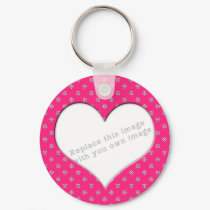 Template "Pink with Flowers" keychains