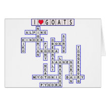 TEMPLATE PUZZLE GOATS GREETING CARD