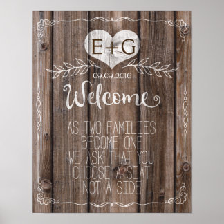 Wedding Posters,  Reception  Artwork template sign  Framed Country & Art, rustic Zazzle