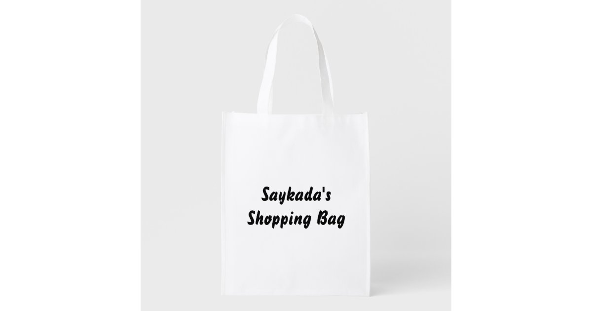 Template Text Reusable Bag Reusable Grocery Bags | Zazzle