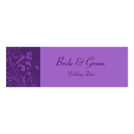 Template - Wedding Favor Tag Business Card Templates (front side)