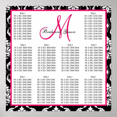 a4 wedding seating chart