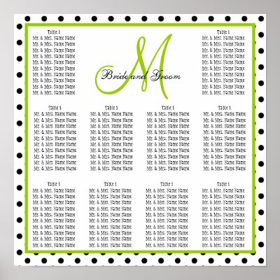 Wedding Seating Plan on Template Wedding Seating Plan Poster  Change The Colors  Monogram