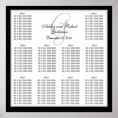 Create a Wedding seating chart poster wedding seating chart poster 