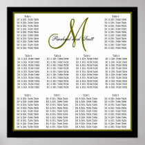 Template Wedding Seating Chart Monogram Names Print