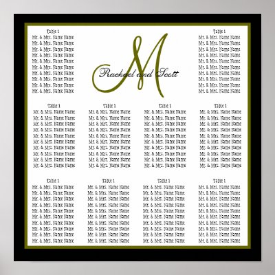 Wedding Planning Software Download on Template Wedding Seating Chart Monogram Names Print By Monogramgallery