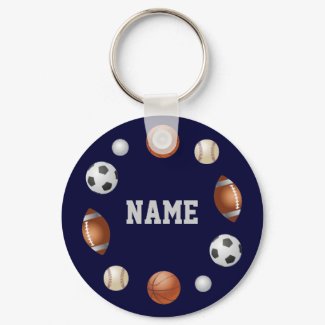 Template World of Sports Keychain - Navy Blue 1 keychain