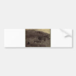 Temple carved into mountainside, Egypt circa 1856 Bumper Stickers