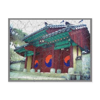 Temple doors postcard