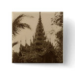 Temple in Mandalay, Burma, late 19th century Pinback Buttons