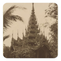 Temple in Mandalay, Burma, late 19th century Sticker