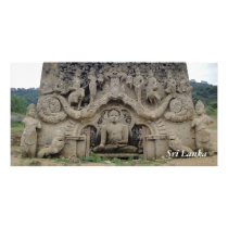 Temple in Reservoir Custom Photo Card
