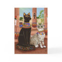 Temple of Bastet Egypt Bast Goddess Cat Art Card by TigerpixieArt Temple of Bastet Egypt Bast Goddess Cat Art Card