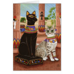 Temple of Bastet Egypt Bast Goddess Cat Art Card cards