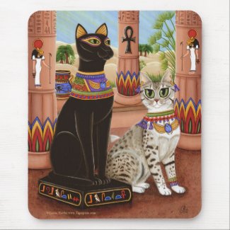 Temple of Bastet Egypt Bast Goddess Cat Mousepad mousepad