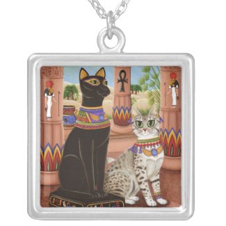 Temple of Bastet Egypt Bast Goddess Cat Necklace necklace