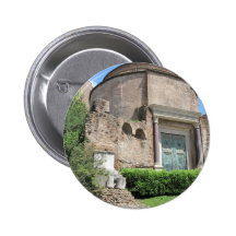 Temple of Divus Romulus -  4th century AD. Pinback Buttons