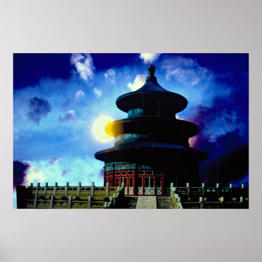 Temple of Heaven with sun Poster