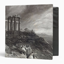 Temple of Minerva Sunium, engraved by J. Saddler 3 Ring Binder