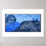 Temple of Poiseidon at Sounio Poster