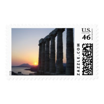 Temple of Poseidon, Athens Greece  Stamp