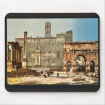 Temple of Saturn and Triumphal Arch of Septimus Se Mouse Pad