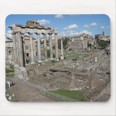 Temple of Saturn, Forum Romanum Mouse Mats by gothicarts
