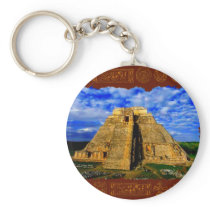 Temple of the Magician Mayan Gift item Keychains