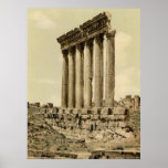 Temple of the Sun, side view, Baalbek, Holy Land Print