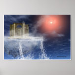 temple on mountain print