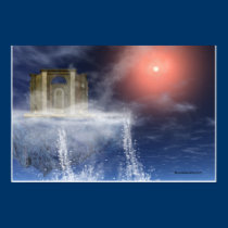 temple on mountain posters