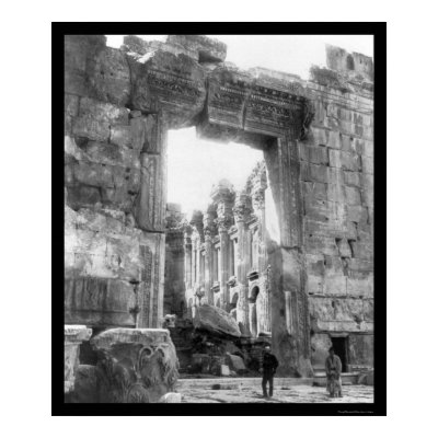 Temple Ruins in Baalbek, Lebanon 1910 Print by lc_vintagephotos