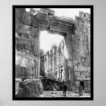 Temple Ruins in Baalbek, Lebanon 1910 posters