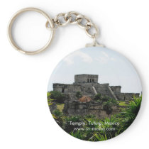Temple, Tulum, Mexico Keychain