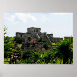 Temple, Tulum, Mexico posters