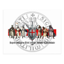 Templer brothers with seal postcard simply
