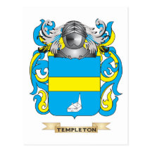 Templeton Family Crest (Coat of Arms) Post Card
