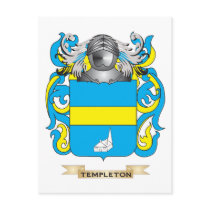 Templeton Family Crest (Coat of Arms) Post Card